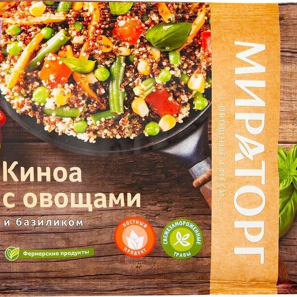 Смесь овощная Vитамин Киноа с овощами и базиликом быстрозамороженная, 400г