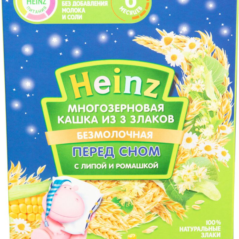 

Каша многозерновая из 3 злаков без молока Heinz с липой и ромашкой, с 6 месяцев 200 г