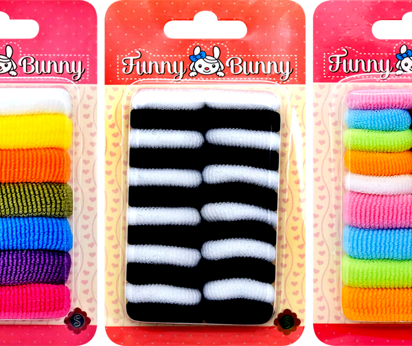 Набор резинок для волос SWEETORNAMENT Funny Bunny, в ассортименте