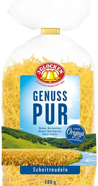 Лапша 3 Glocken Genuss Pur мелкая 500г