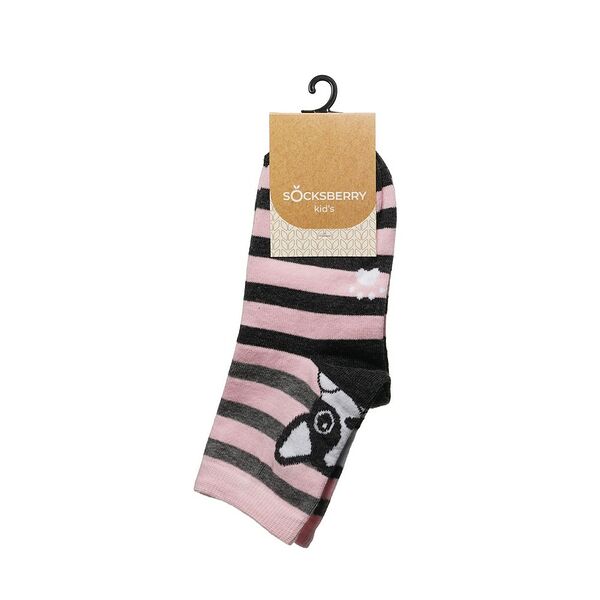 Детские носки Socksberry Kids KS-0019, Бульдог на розовом, р.18