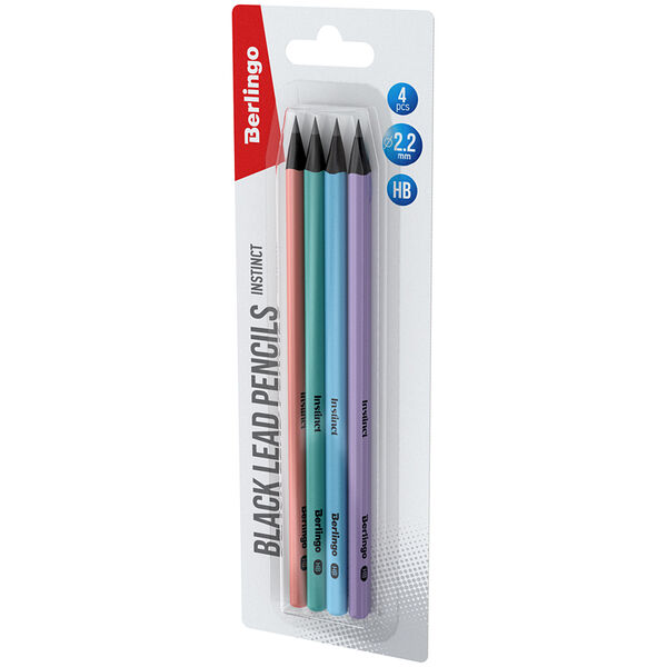 Набор карандашей ч/гр 4 шт. Berlingo 