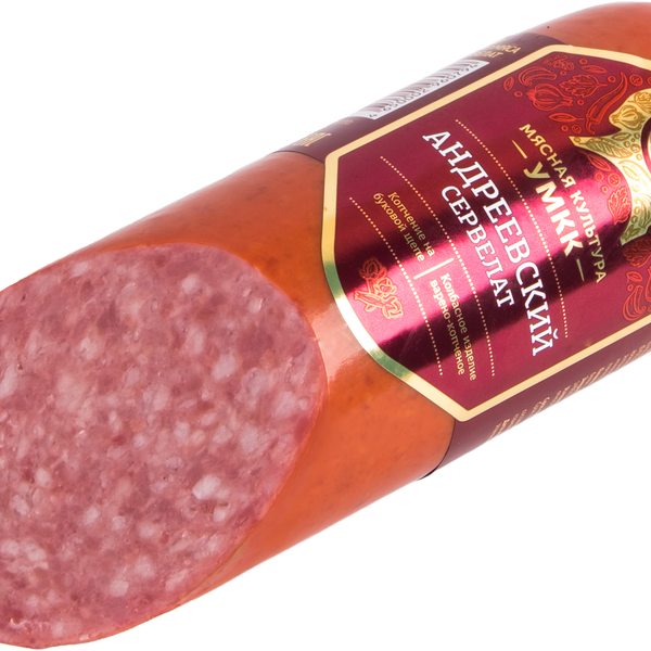 Колбаса копчено-вареная УМКК Сервелат Андреевский