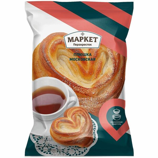 Плюшка Московская сахарная Маркет Перекрёсток, 100г