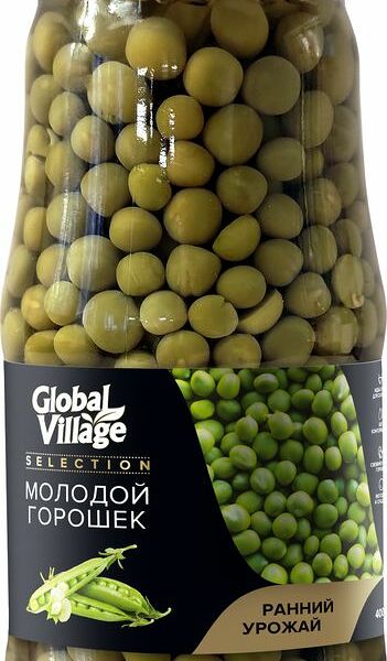 Горошек зеленый Global Village Select 520г