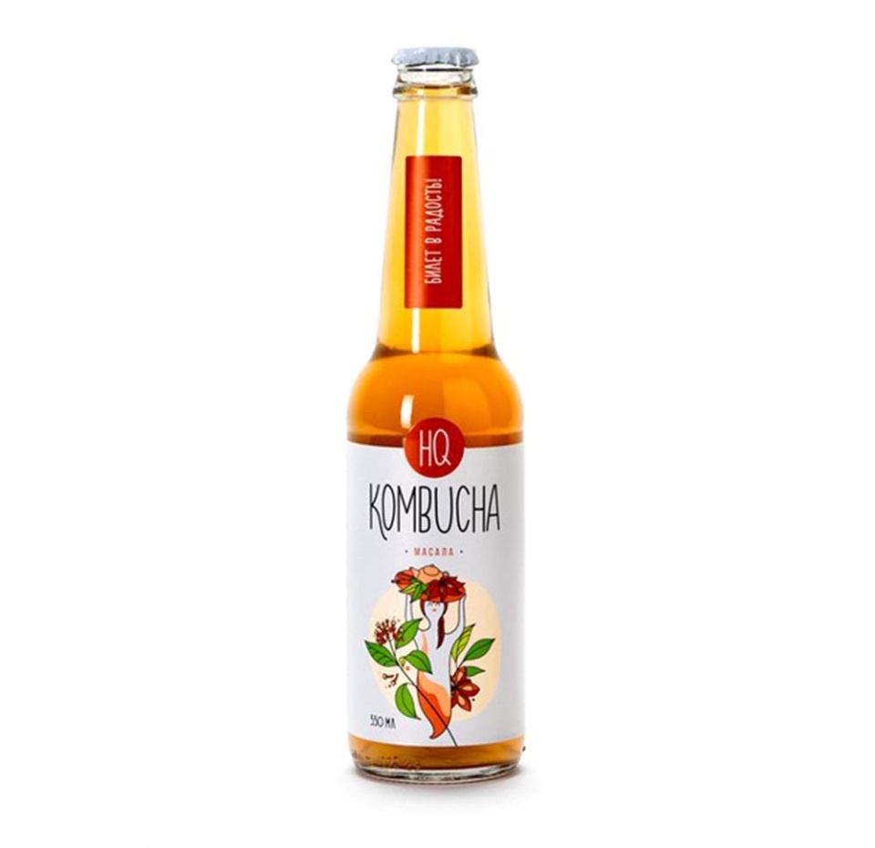 

Напиток HQ Kombucha Масала слабогазированный 330мл