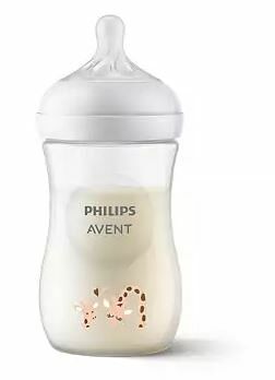 Бутылочка для кормления Natural Response 260мл пластик декор Жираф SCY903/66