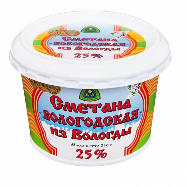 Сметана «Вологодская» 25%, «Из Вологды»