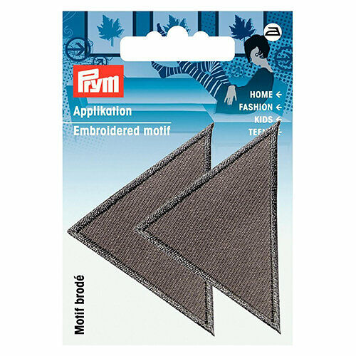 925468 Аппликация Треугольники, большие, серый цв. Prym