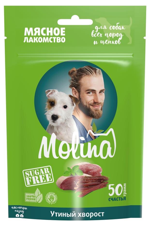 

Лакомство для собак Molina утиный хворост 50 г
