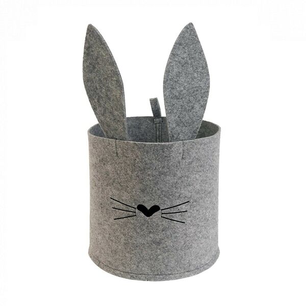 Органайзер для хранения Eva Корзинка Funny Серый Заяц, 24 х 24 х 22 см, 8 л