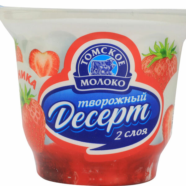 Десерт творожный Томское молоко Клубника 3.5% 130г