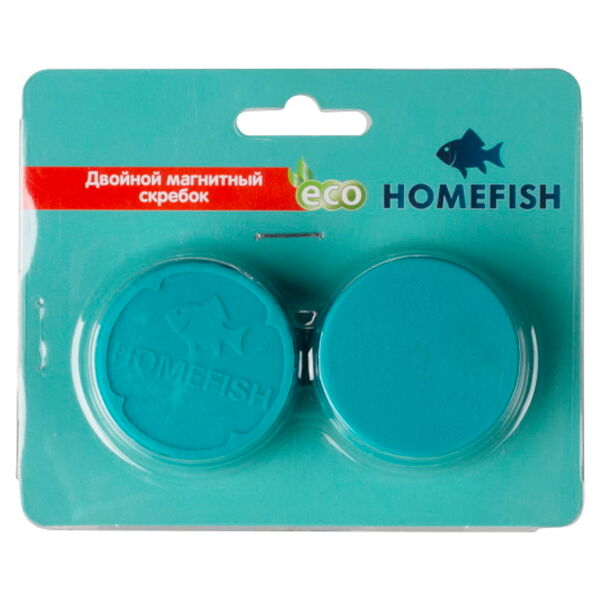 HOMEFISH Скребок магнитный двойной Ф4см h3см