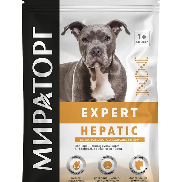 Сухой корм для собак Мираторг Expert Hepatic Бережная забота о здоровье печени 1.5кг