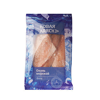 Филе окуня Новая Аляска порционное, на коже, без костей 500г, Россия