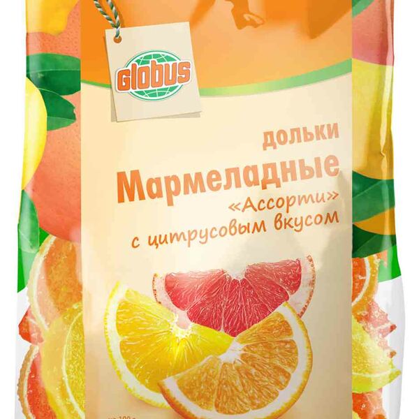 Мармеладные дольки Globus ассорти с цитрусовым вкусом