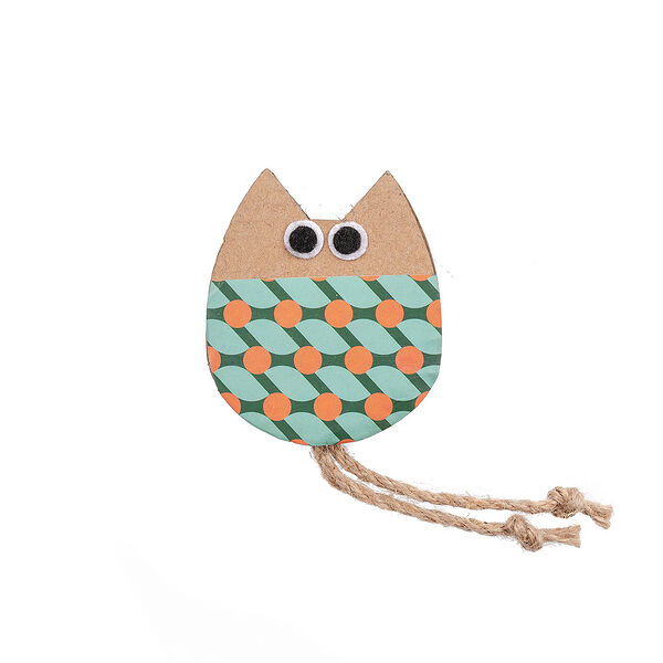 Игрушка для кошек сова из картона