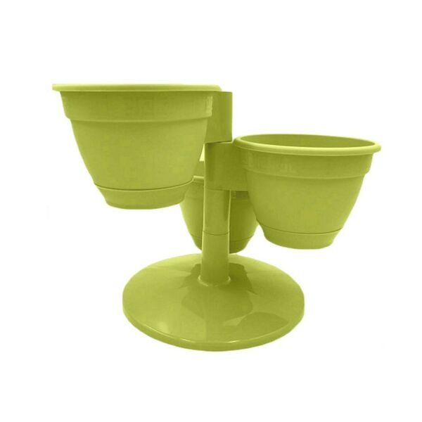 Цветочный каскад Антик из 3 горшков, фисташка, 14.5 см