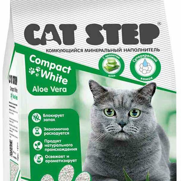 Наполнитель комкующийся Cat Step Aloe Vera 4.2 кг