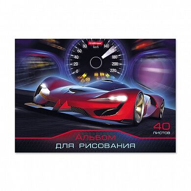 Альбом для рисования А4 40л на клею Drive 53178 Erich Krause