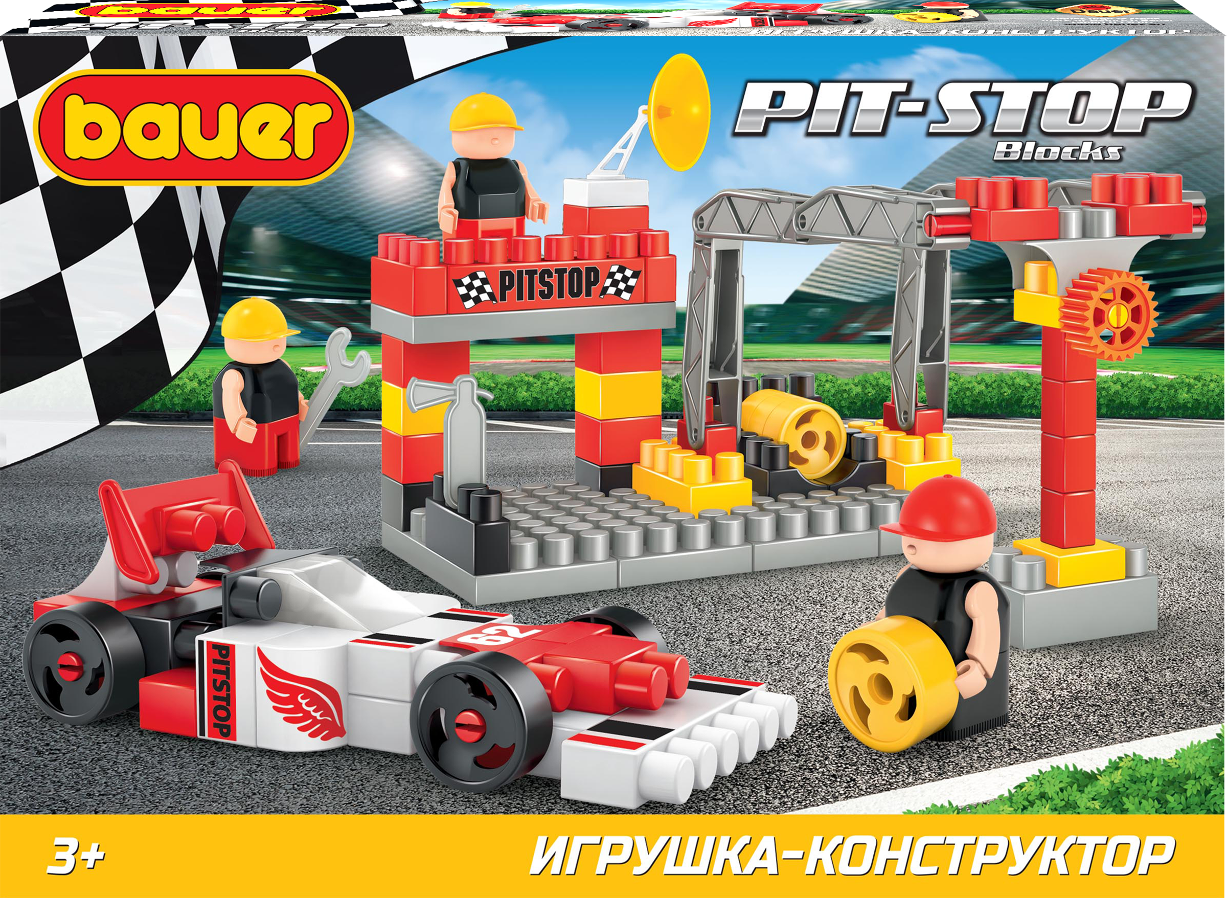 

Набор игровой Bauer Pit Stop Гоночная машина и шиномонтаж 820