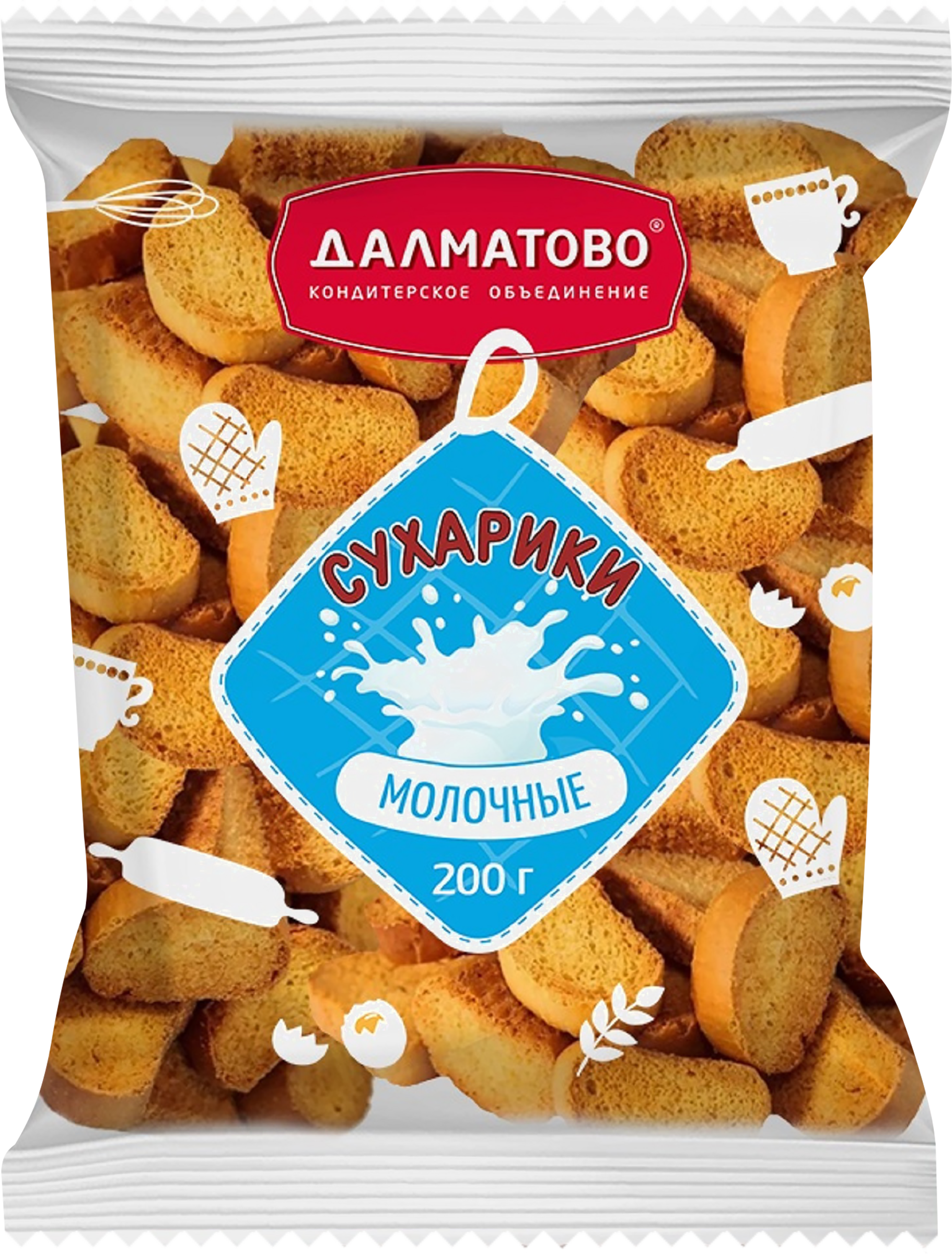 

Сухарики Далматово Молочные, 200 г