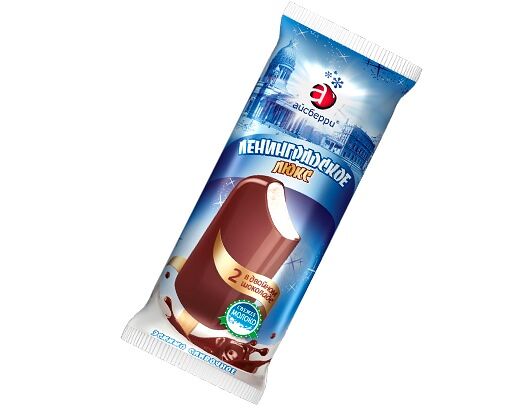 Мороженое ленинградское 80 г сливочное двойной шоколад эскимо