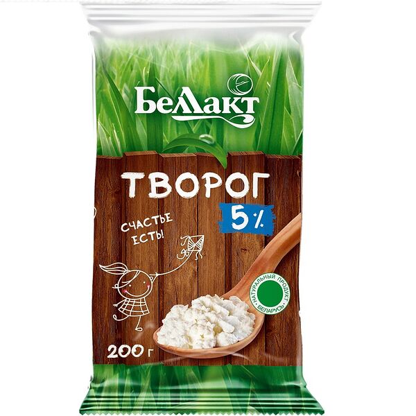 Творог 5 % пленка 180г Беллакт