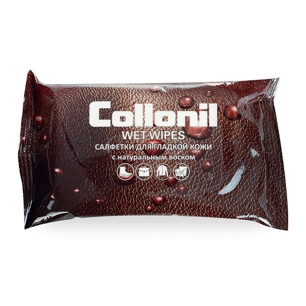 Салфетки влажные Collonil № 15 для ухода за кожей с натуральным воском Германия