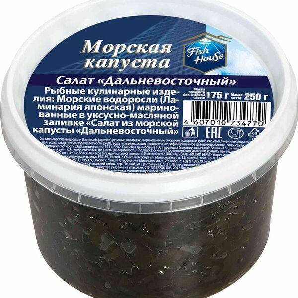 Салат Fish House Дальневосточный из морской капусты, 250г