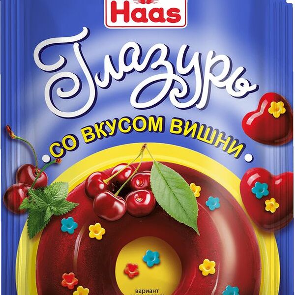 Смесь сухая Haas Для приготовления вишневой глазури 75г