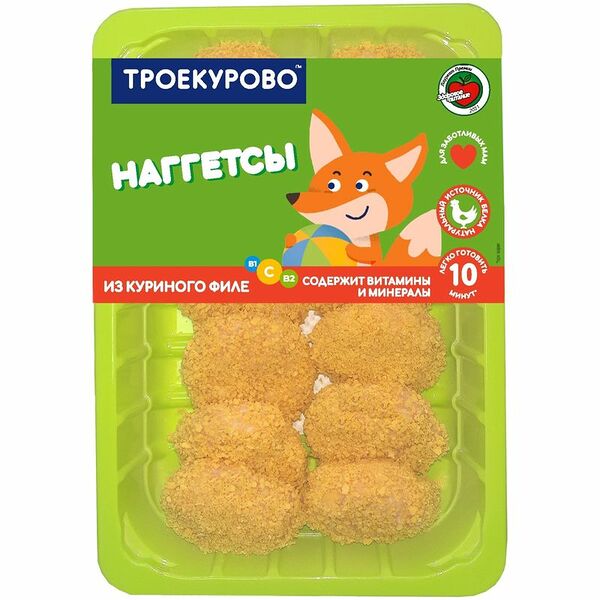 Наггетсы Троекурово куриные охлаждённые, 350г