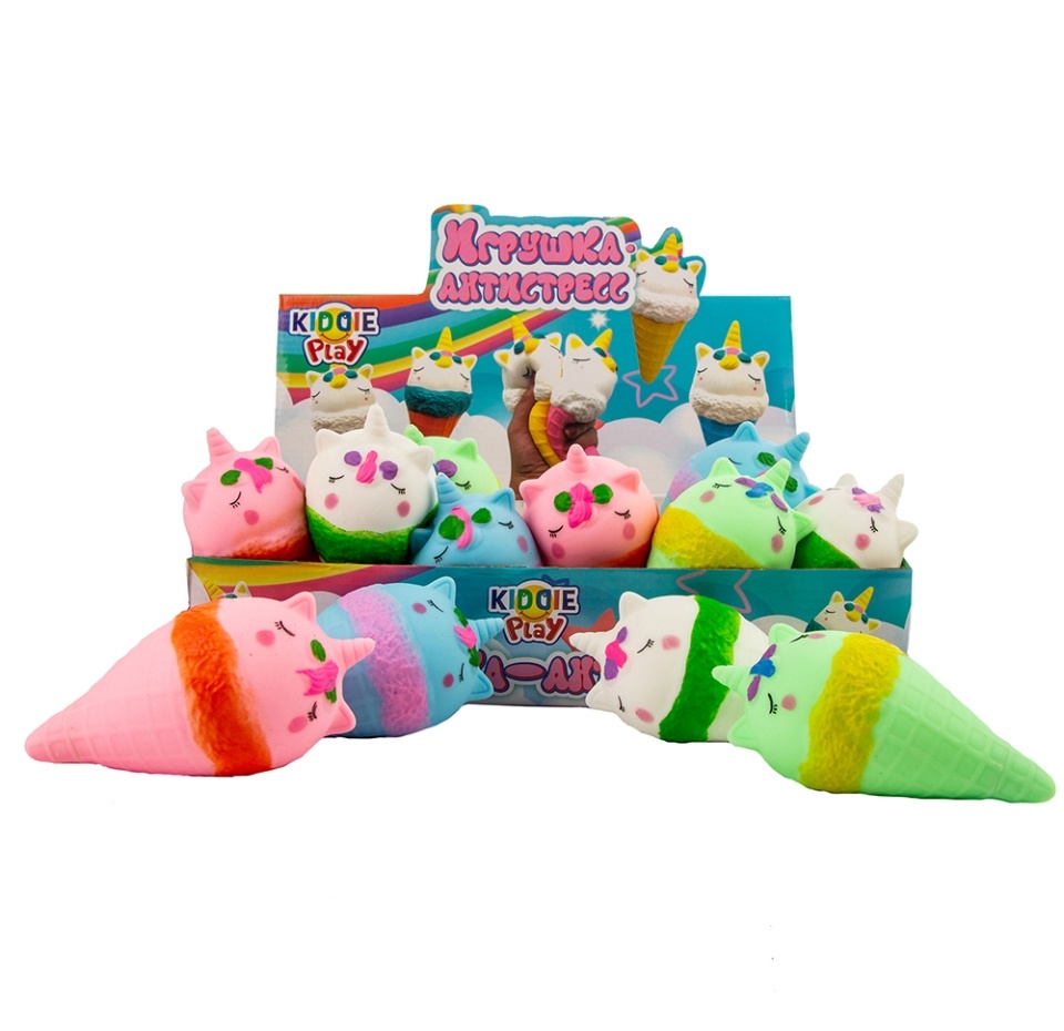

Игрушка-сквиш KiddiePlay "Мороженное Единорог" для детей, 1 шт, в ассортименте