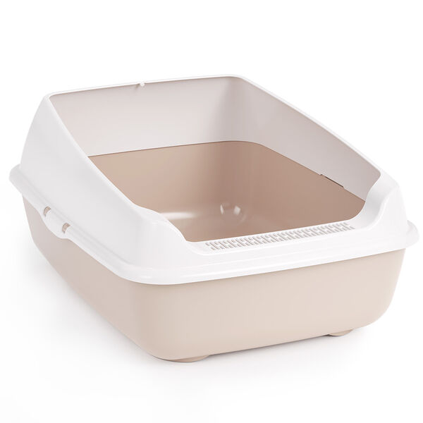 Лоток Альтернатива с высокими бортами для кошек и собак мелких пород бежевый 50.5x39x23 см