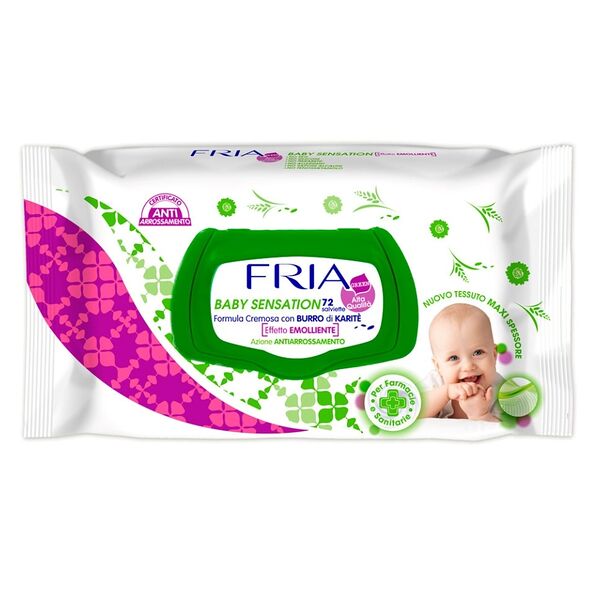 Салфетки влажные FRIA детские с закрывающейся крышкой 72шт Италия