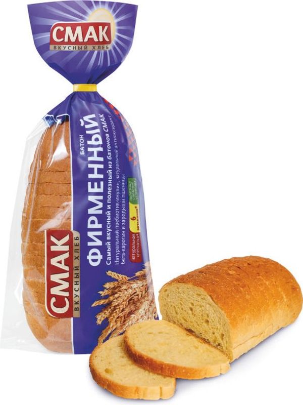 

Батон Смак Фирменный в нарезке 300 г