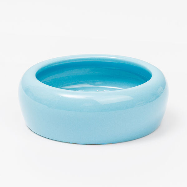 Миска керамическая для грызунов, 10x3,5 см, синяя с облаками