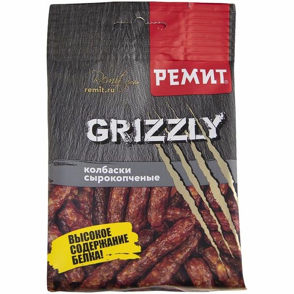 Колбаски сырокопченые Ремит Grizzly куриные