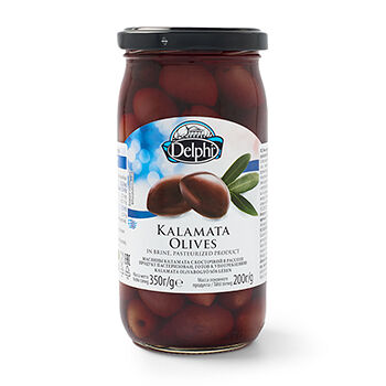 Оливки Delphi черные Каламата с косточкой