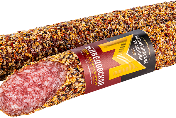 Колбаса Медведовские традиции Медведовская полусухая сырокопченая вес