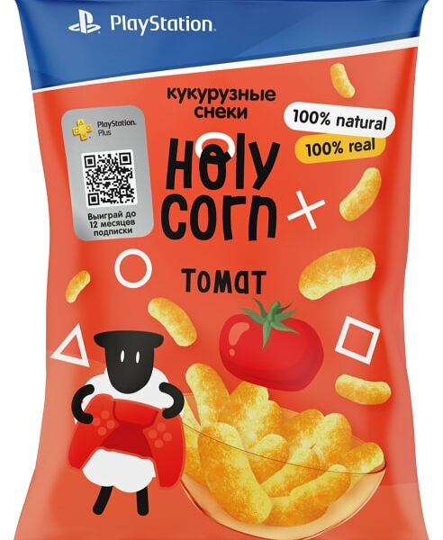 Снеки кукурузные Holy Corn Томат 50г