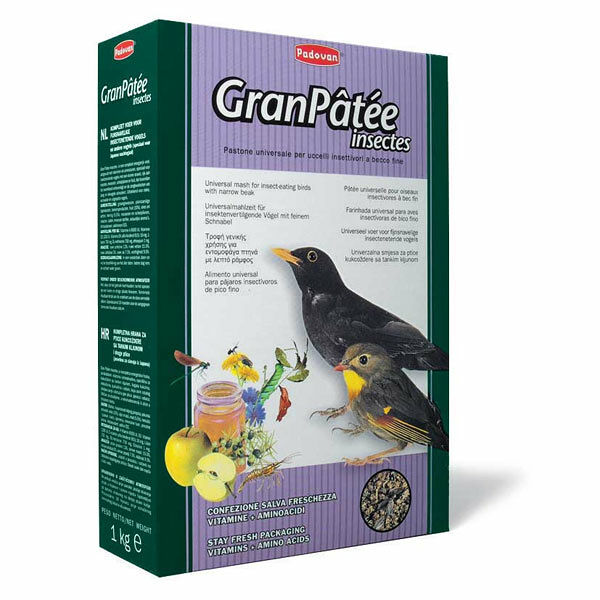 Padovan Gran Patee Insectes корм для насекомоядных птиц с насекомыми Злаковое ассорти