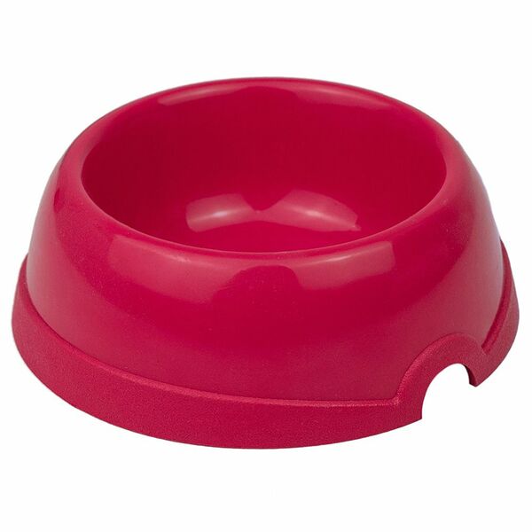 Миска для животных ХОРОШКА пластиковая рубиновая