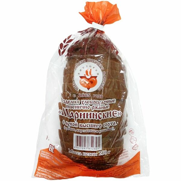 Хлеб Виктория Мариинский нарезка 250г