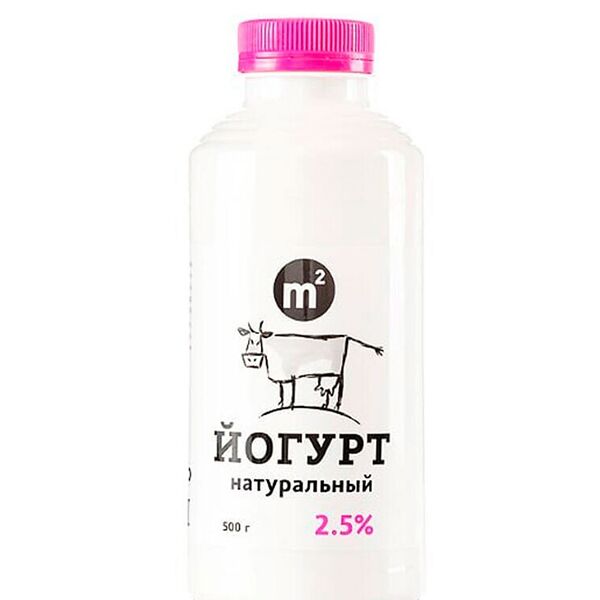 Йогурт питьевой 2,5% натуральный Ферма М2