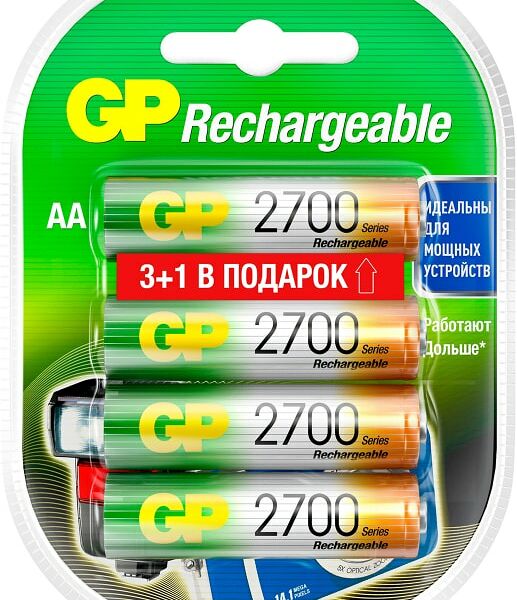 Аккумуляторы GP HR4 2600mAh AA 4шт