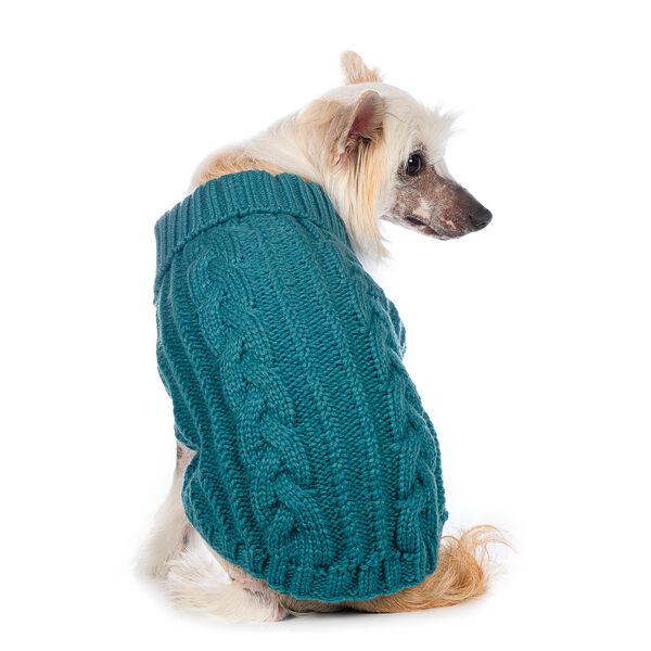 Свитер вязаный для собак 40см XL голубой (унисекс)