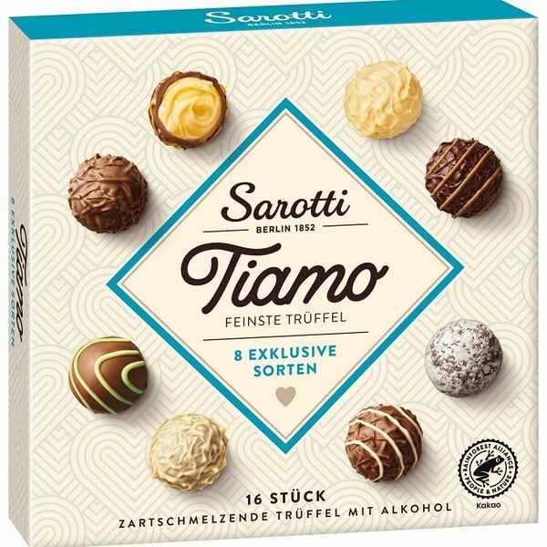Конфеты Sarotti Tiamo Трюфели с алкоголем 200г