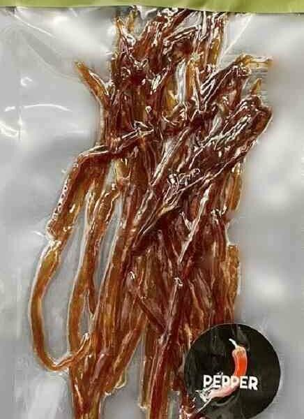 Тунец сушеный Иду с рыбалки строганина с перцем