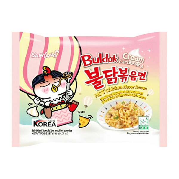 Лапша б\п Samyang с острой курицей и крем-карбонара, 140 г